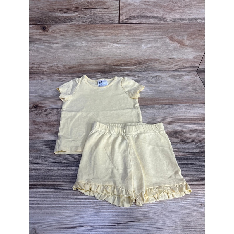 H&M 2pc Shirt & Shorts Yellow sz 6m Yellow 6m