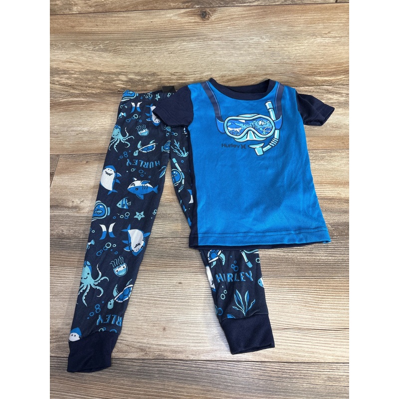 Hurley 2pc Pajama Set Blue sz 4T Blue 4T