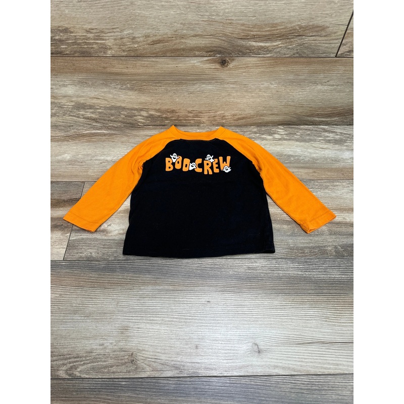 Jumping Beans Boo Crew Shirt Orange/Black sz 18m