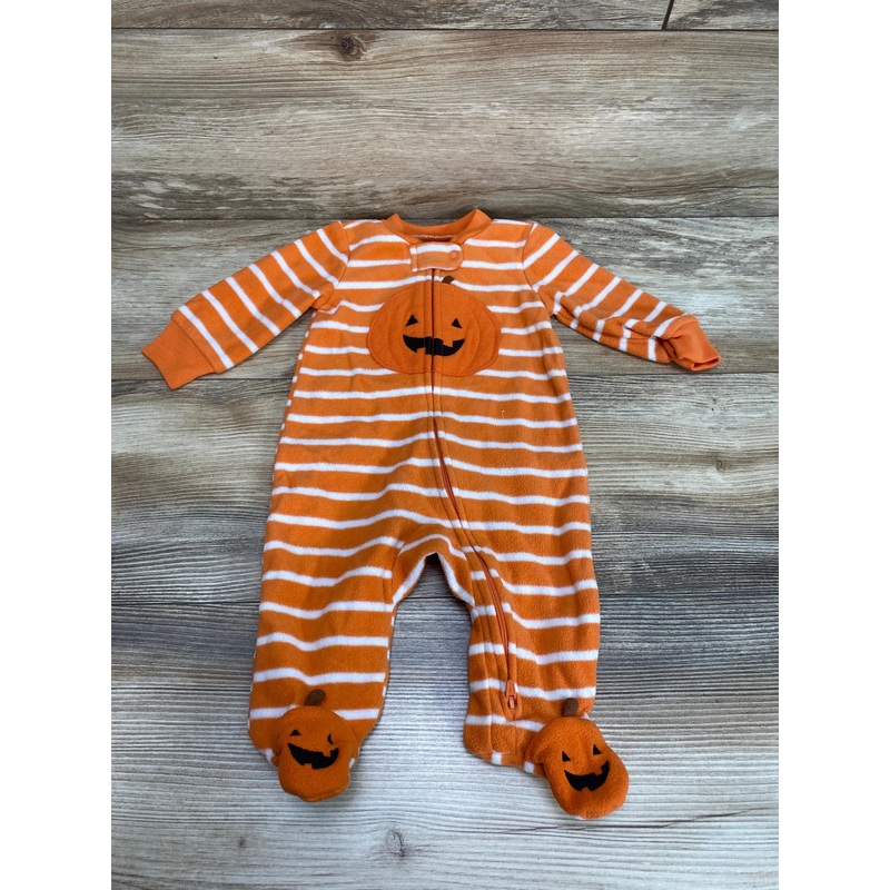 Just One You Striped Pumpkin Blanket Sleeper Orange sz 3m