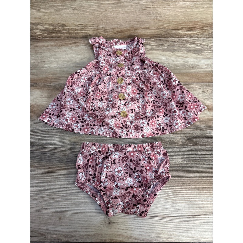 Little Lass 2pc Floral Dress & Bloomers Pink sz 0-3m Pink Newborn