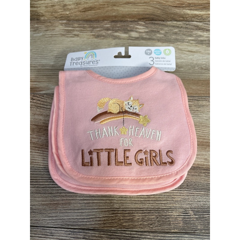 NEW Baby Treasures 3pk Bibs Pink 0m+