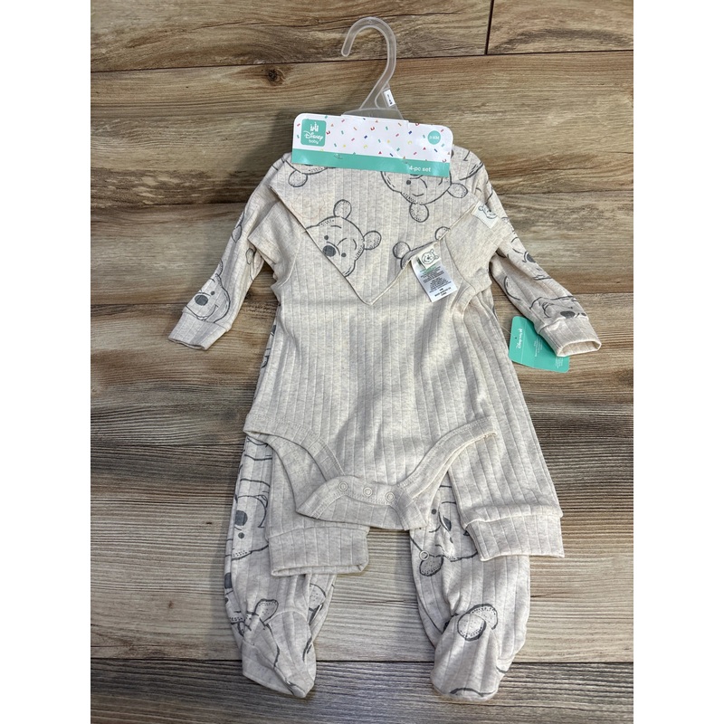 NEW Disney Baby 4pc Winnie The Pooh Set Oatmeal sz 3-6m Oatmeal 3m