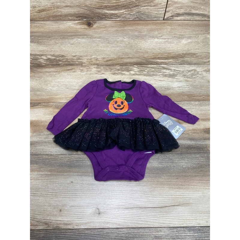 NEW Disney Store Minnie Mouse Tutu Bodysuit Purple sz 6-9m