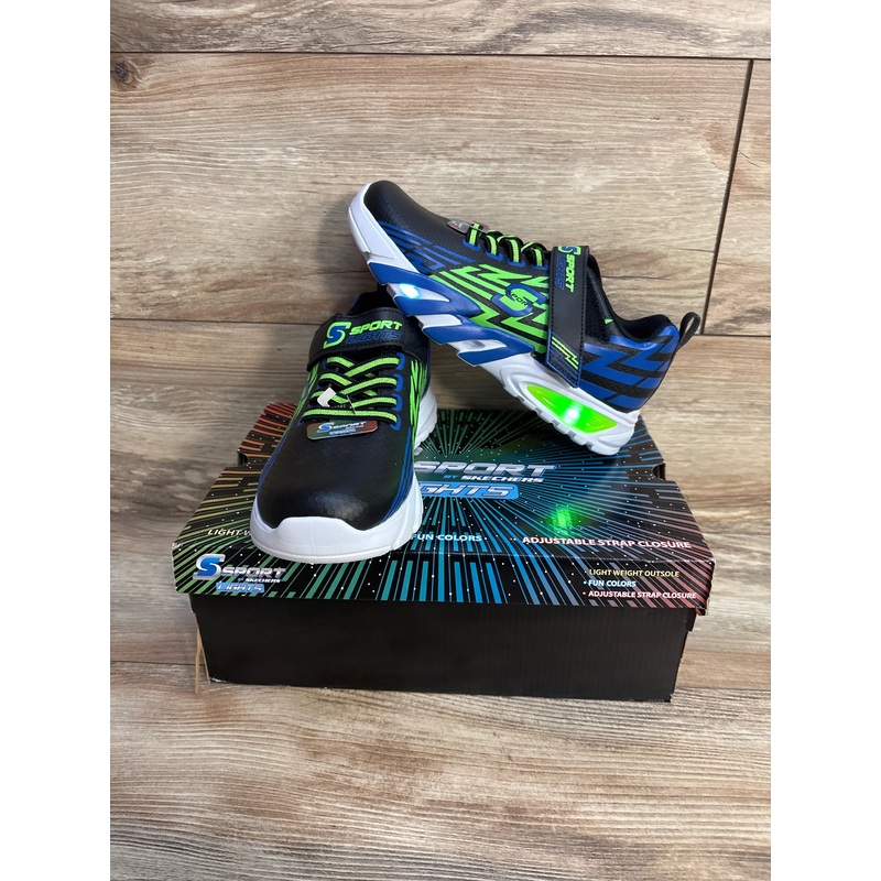 NEW Skechers Jaycob 2.0 Boys’ Light-Up Sneakers Black sz 4Y