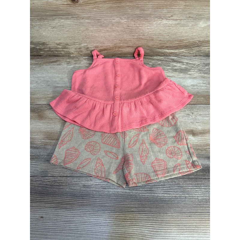 Okie Dokie 2pc Peplum Top & Shorts Pink sz 2T Pink 2T