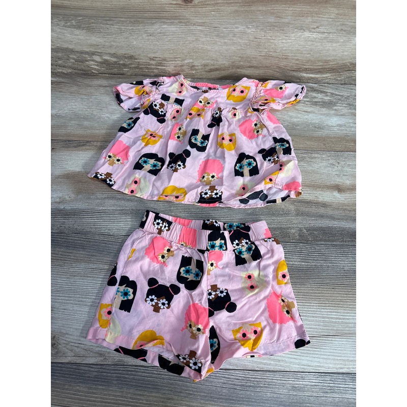 Okie Dokie 2pc Shirt & Shorts Pink sz 2T Pink 2T