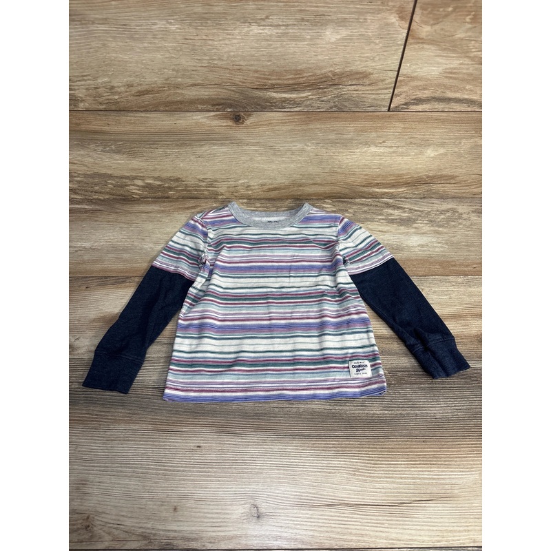 Oshkosh Striped 2fer Shirt White sz 3T White 3T