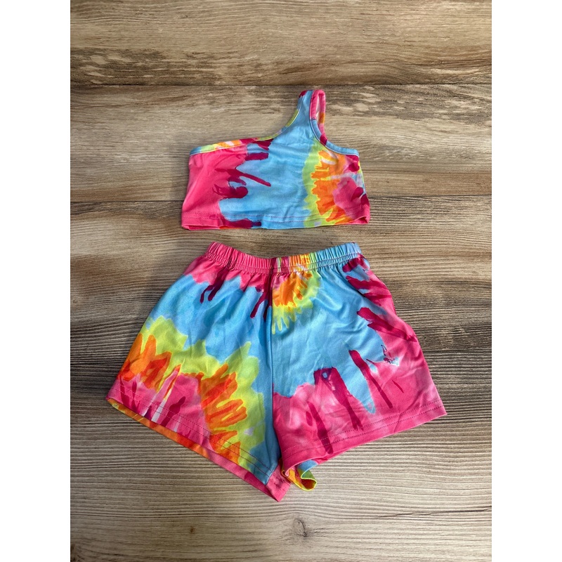 Shein 2pc Tie-Dye Tank Top & Shorts sz 6-9m Multicolor 6m
