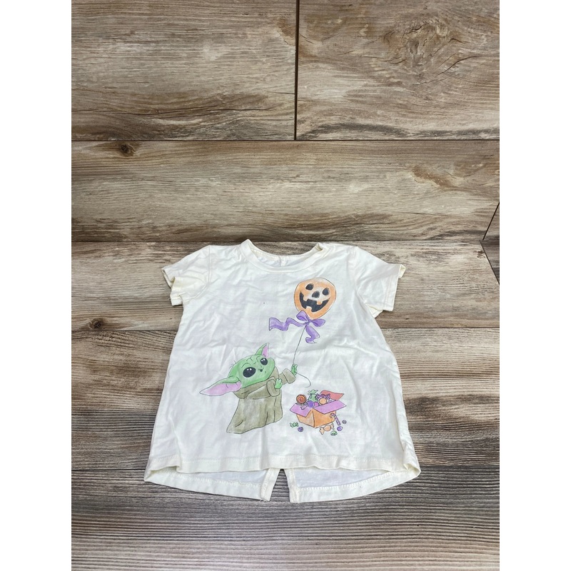 Star Wars Grogu Shirt Cream sz 5T