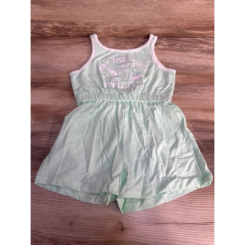 Star Wars May The Force Be With You Tank Romper Green sz 4-5T Green 4T