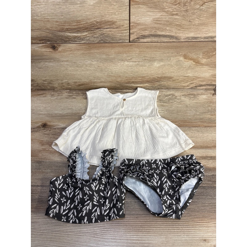 Carter’s 3pc Swimsuit Set + Cover Up White sz 9m White 9m