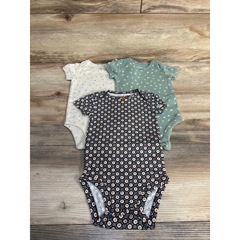 Carter’s 3pk Floral Bodysuits sz 6m Multicolor 6m