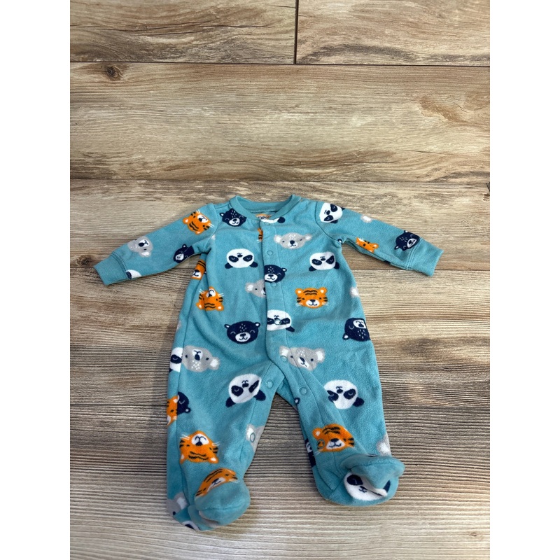 Carter’s Animal Print Blanket Sleeper Blue sz Newborn Blue Newborn