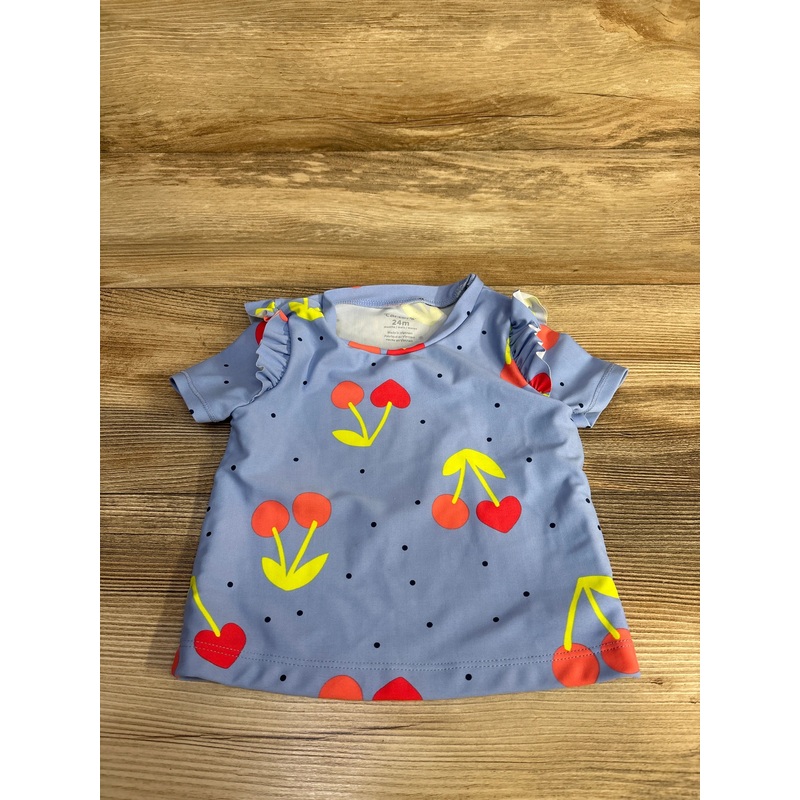 Carter’s Cherry Print Rashguard Shirt Blue sz 24m Blue 24m