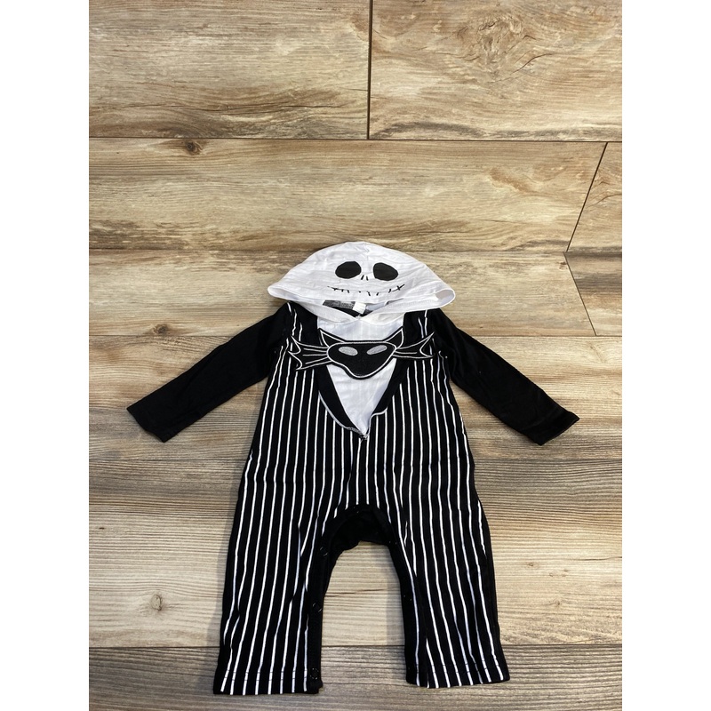 Jack Skellington Hooded Coverall Black sz 3-6m Black 3m