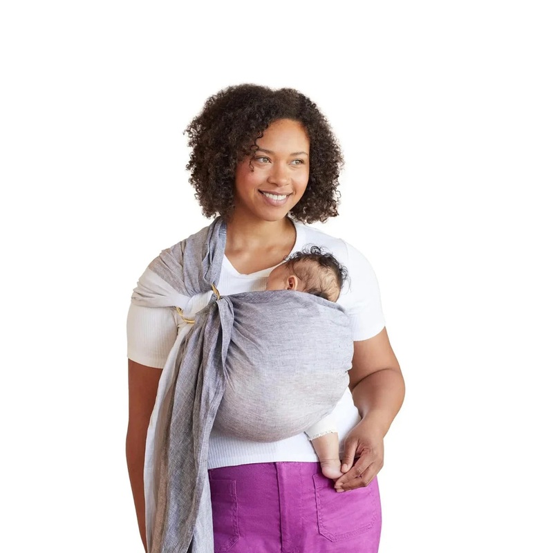 LLLbaby Ring Sling Baby Wrap Carrier, Grey 7-33lbs