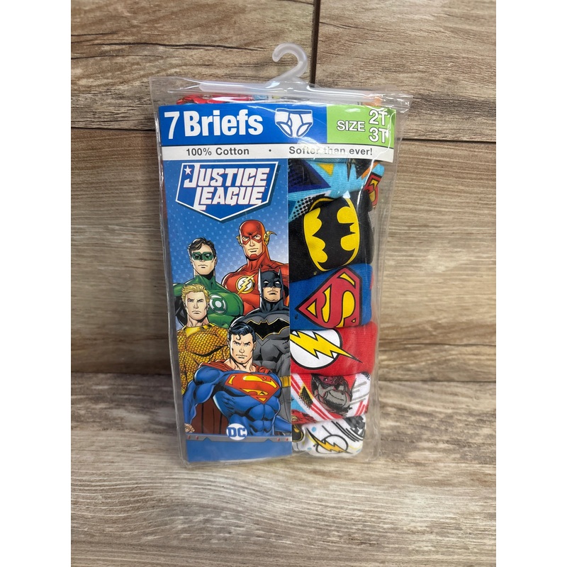 NEW Boy’s Justice League 7pk Briefs sz 2T-3T