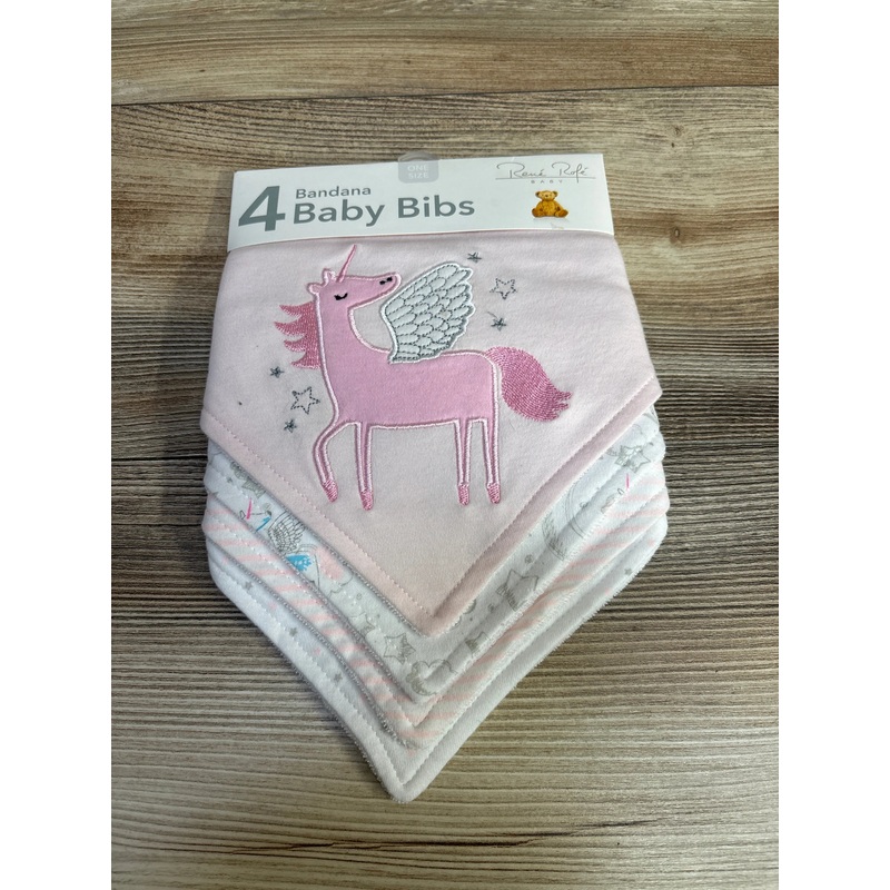 NEW Rene Rofe 4pk Bandana Bibs, Pink