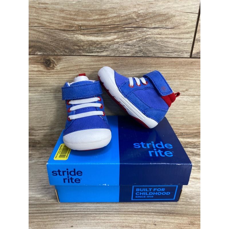 NEW Stride Rite Soft Motion Danny Sneakers Blue sz 3Wc