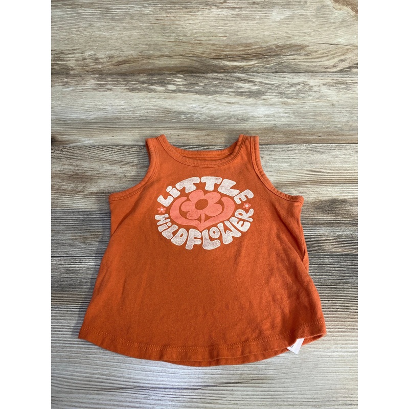 Old Navy Little Wildflower Tank Top Orange sz 18-24m Orange 18m