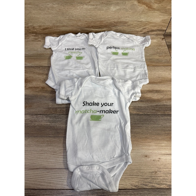 Rabbit Skins 3pk Matcha Bodysuits White sz Newborn White Newborn