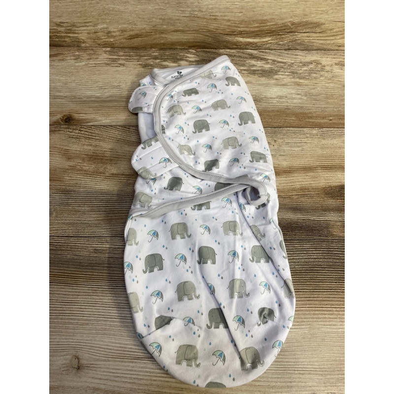 Summer Infant Elephant Print Swaddle Wrap White sz 0-3m White