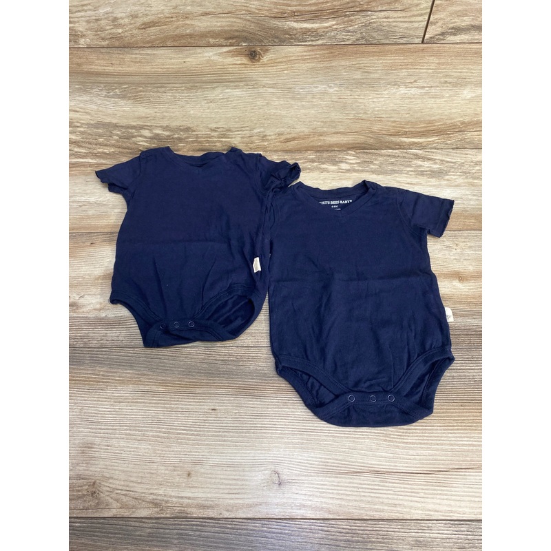 Burt’s Bees Baby 2pk Bodysuits Navy sz 6-9m Navy 6m