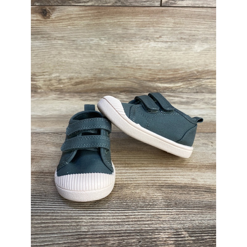 Cat & Jack Double Velcro Parker Sneakers Green sz 4c