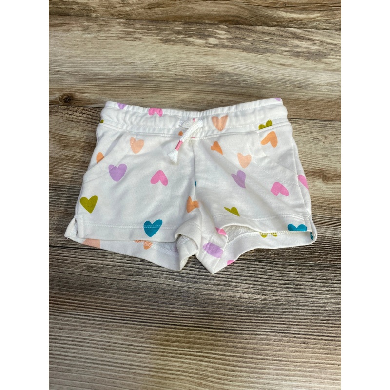 Cat & Jack Heart Print Shorts White sz 18m White 18m