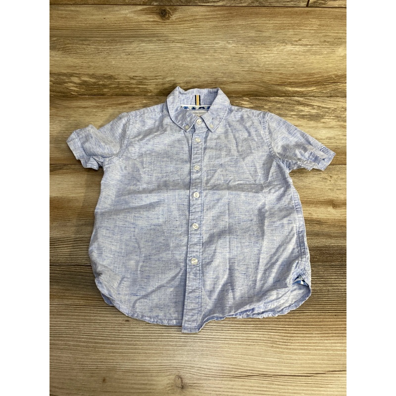 Denim & Flower Button Down Shirt Blue sz 4T Blue 4T
