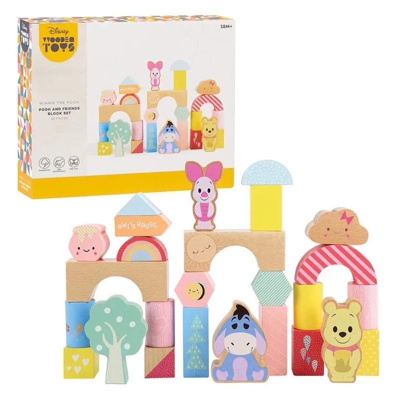 Disney Wooden Toys Winnie The Pooh & Friends Block Set