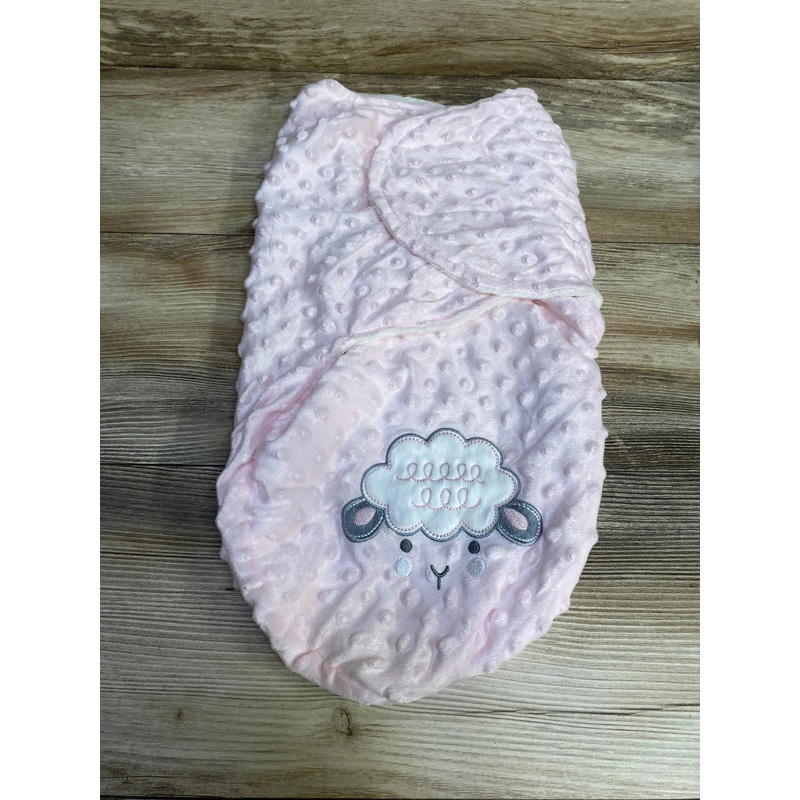 Duck Duck Goose Minky Dot Swaddle Wrap Pink sz 0-3m Pink