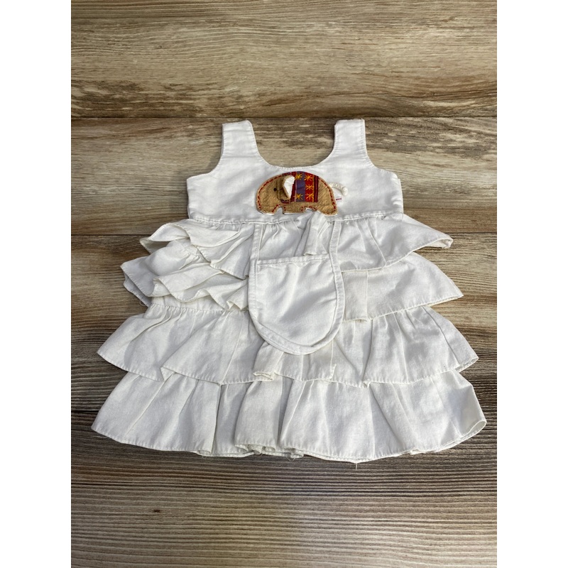 Elephant Tiered Dress White sz 6m White 6m