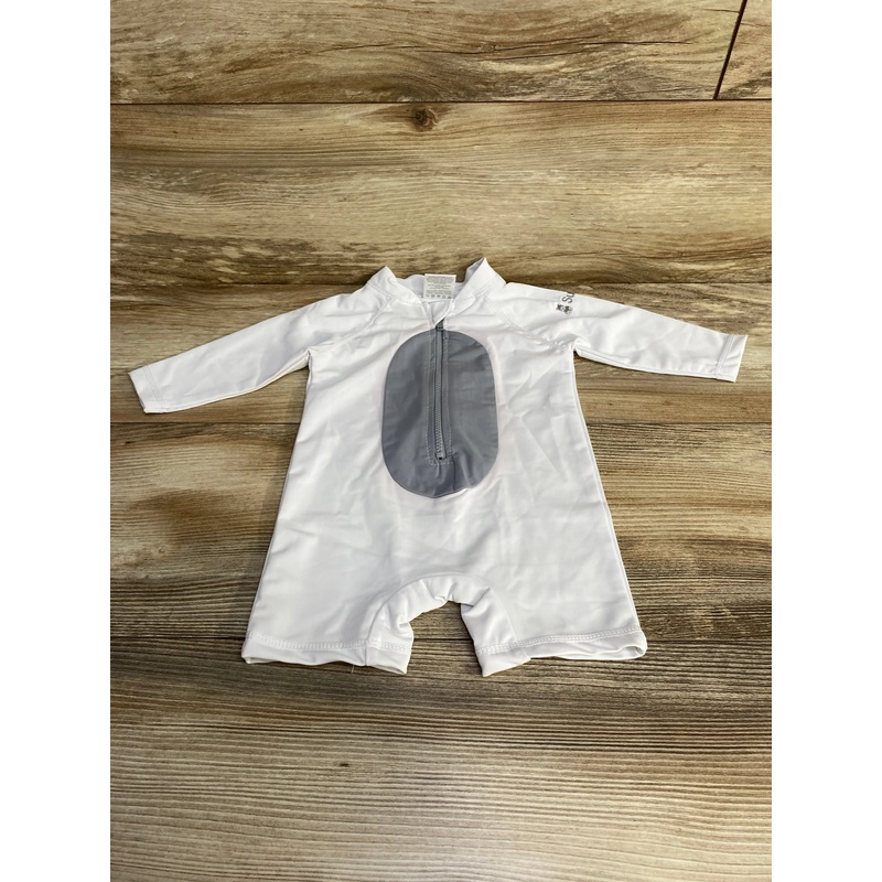 Funzies Rashguard Swimsuit White sz 6-12m White 6m