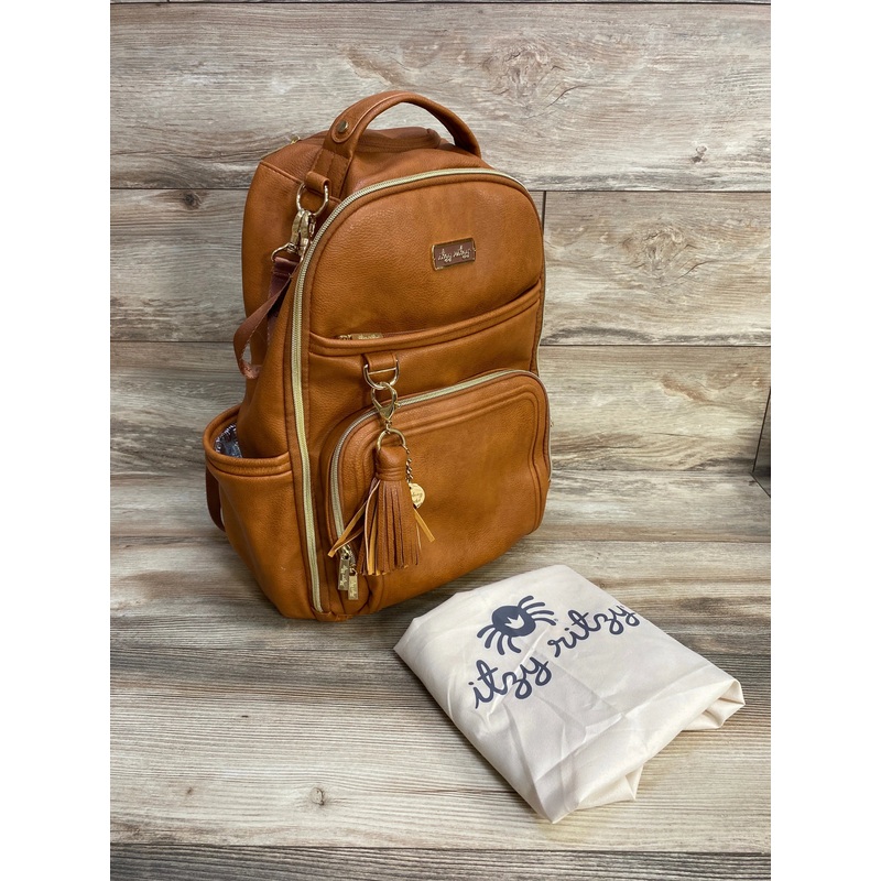 Itzy Ritzy Boss Plus Backpack Diaper Bag, Cognac