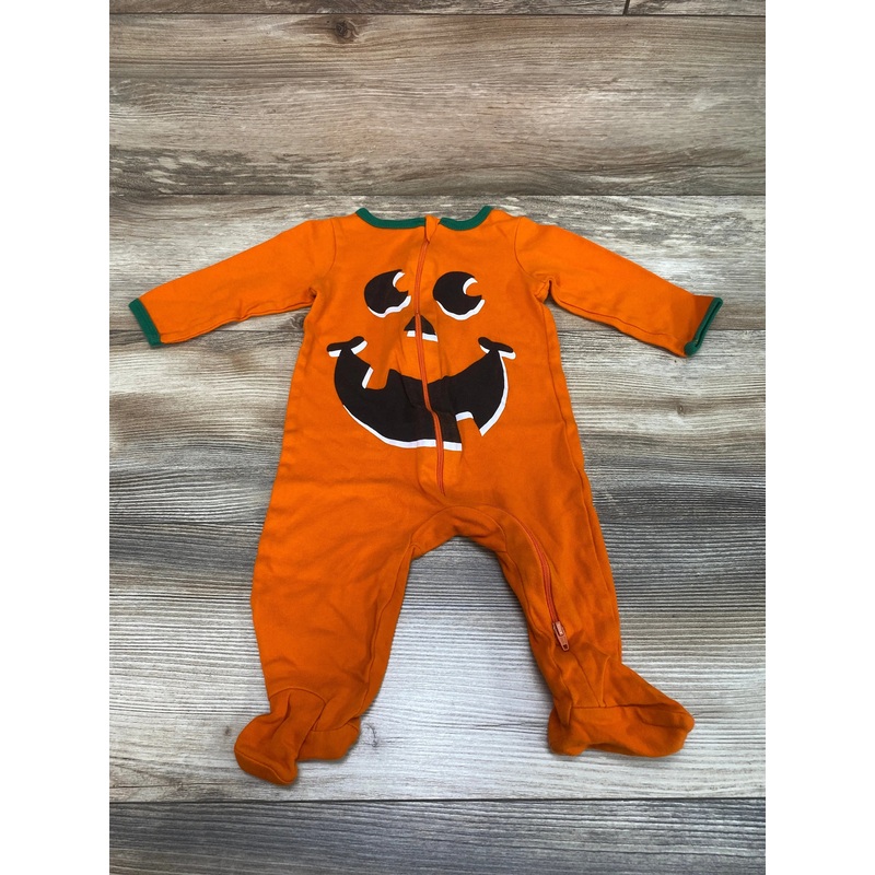 Jack O’ Lantern Face Sleeper Orange Sz 6-9m