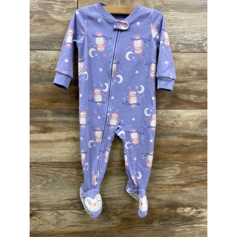 Just One You Owl Print Blanket Sleeper Purple sz 12m Purple 12m