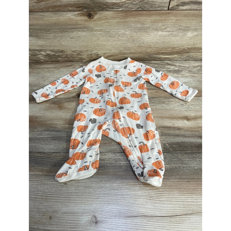 Little Planet Pumpkin Print Sleeper Cream sz 3m Cream 3m