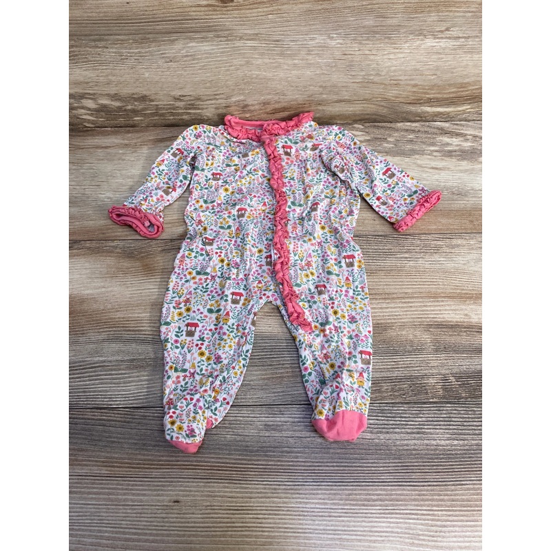 Magnetic Me Floral Ruffle Magnetic Footie White sz Newborn White Newborn
