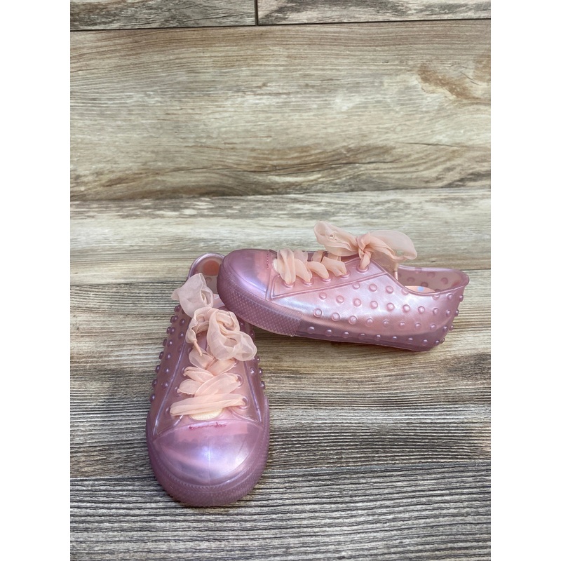 Mini Melissa Polibolha II Lace-Up Jelly Sneakers sz 9c