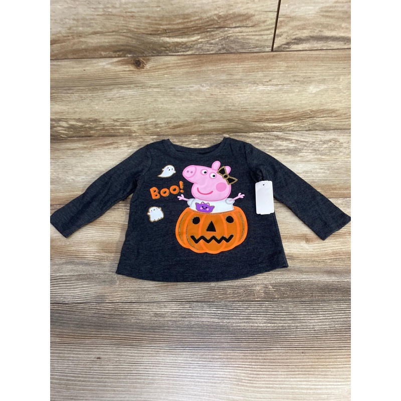 NEW Jumping Beans Peppa Pig Halloween Graphic Tee Grey sz 12m Grey 12m