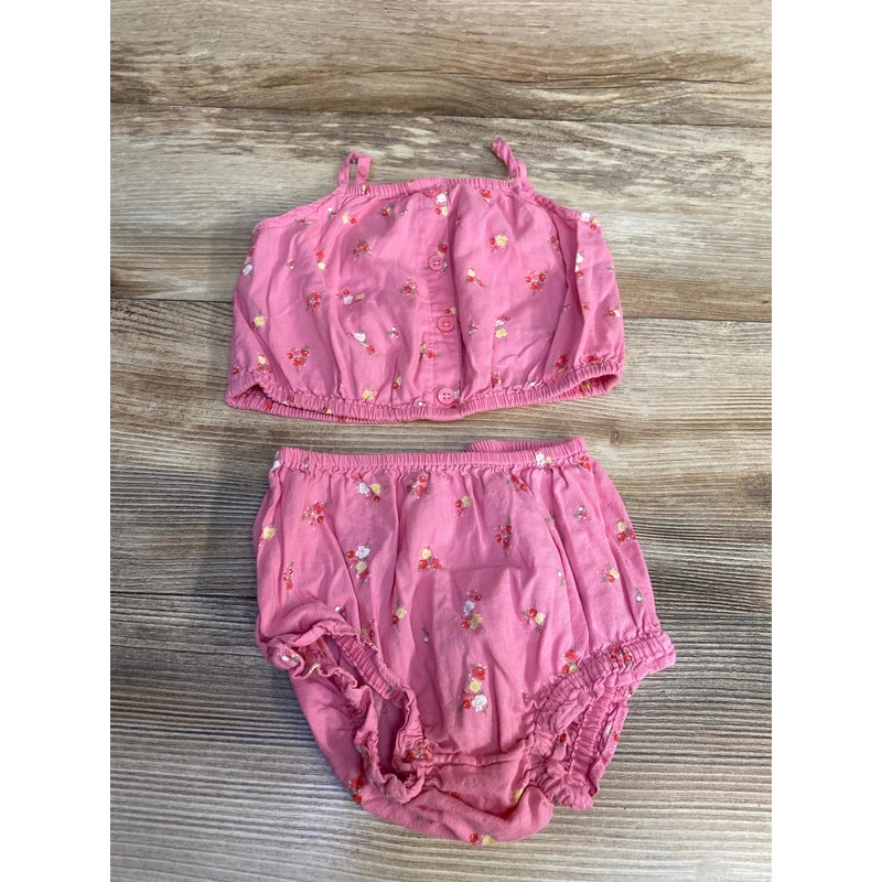 Old Navy 2pc Floral Top & Bloomer Shorts Pink sz 6-12m Pink 6m