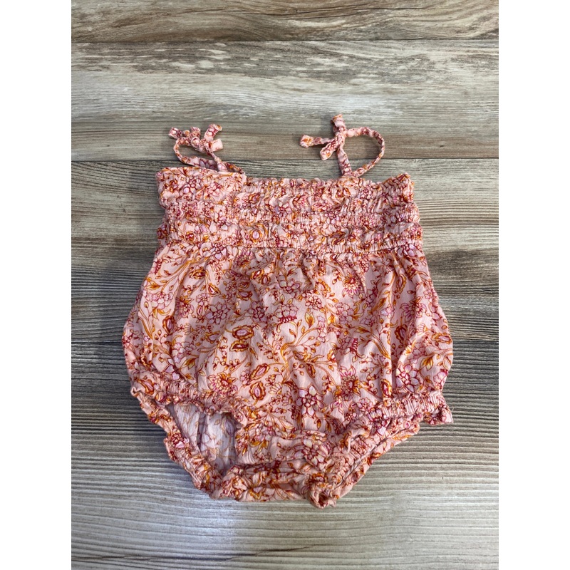 Old Navy Smocked Floral Romper Pink sz 6-12m Pink 6m