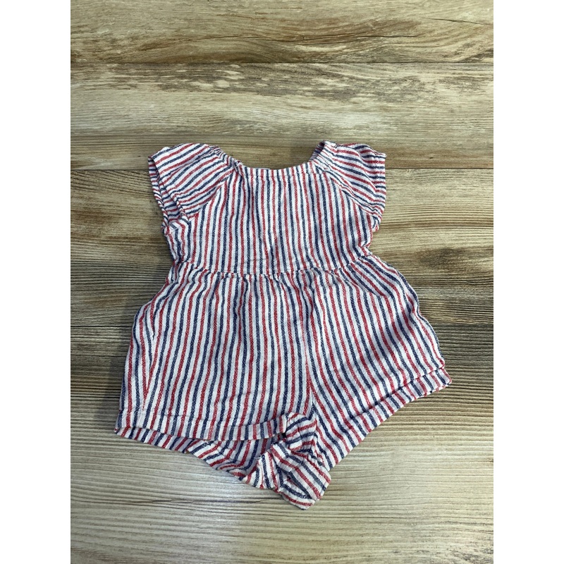 Old Navy Striped Romper White sz 6-12m White 6m