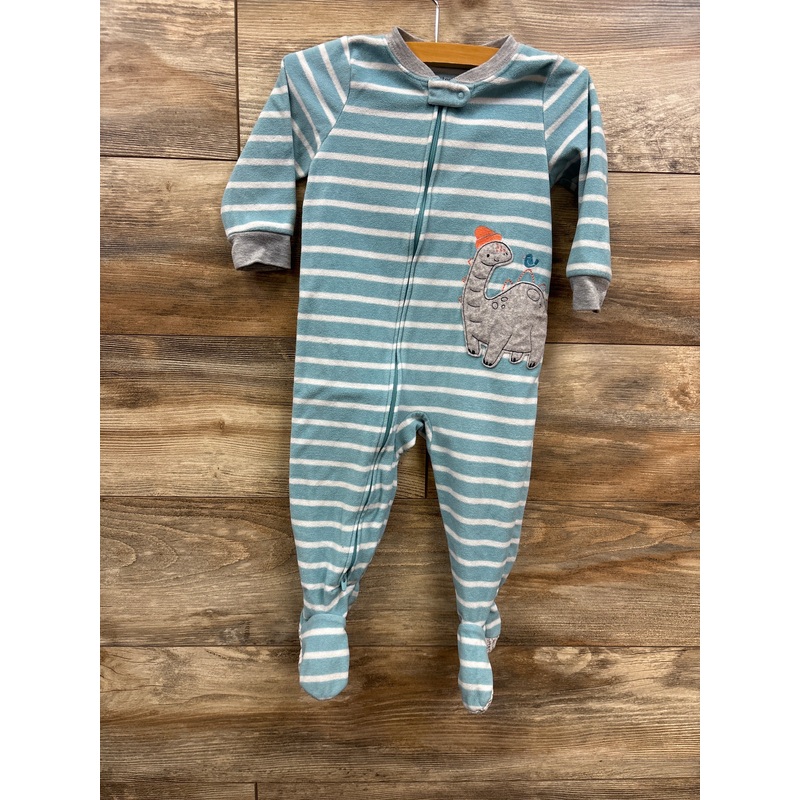Carter’s Striped Dino Blanket Sleeper Blue sz 18m Blue 18m