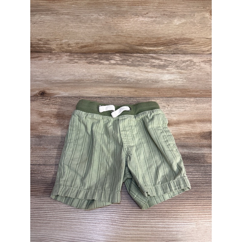 Cat & Jack Striped Pull On Drawstring Shorts Green sz 12m Green 12m