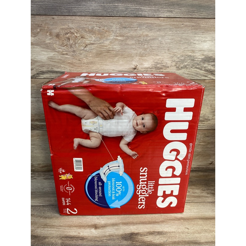 NEW Box of Huggies Little Snugglers Disposable Diapers 144ct. Size 2