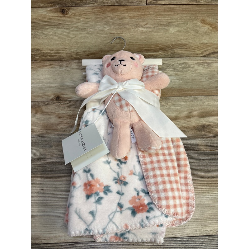 NEW Laura Ashley Baby Blanket & Plush Toy Gift Set
