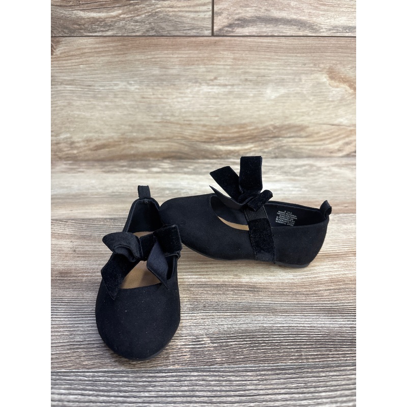 Old Navy Velour Ballerina Flats Black sz 6c